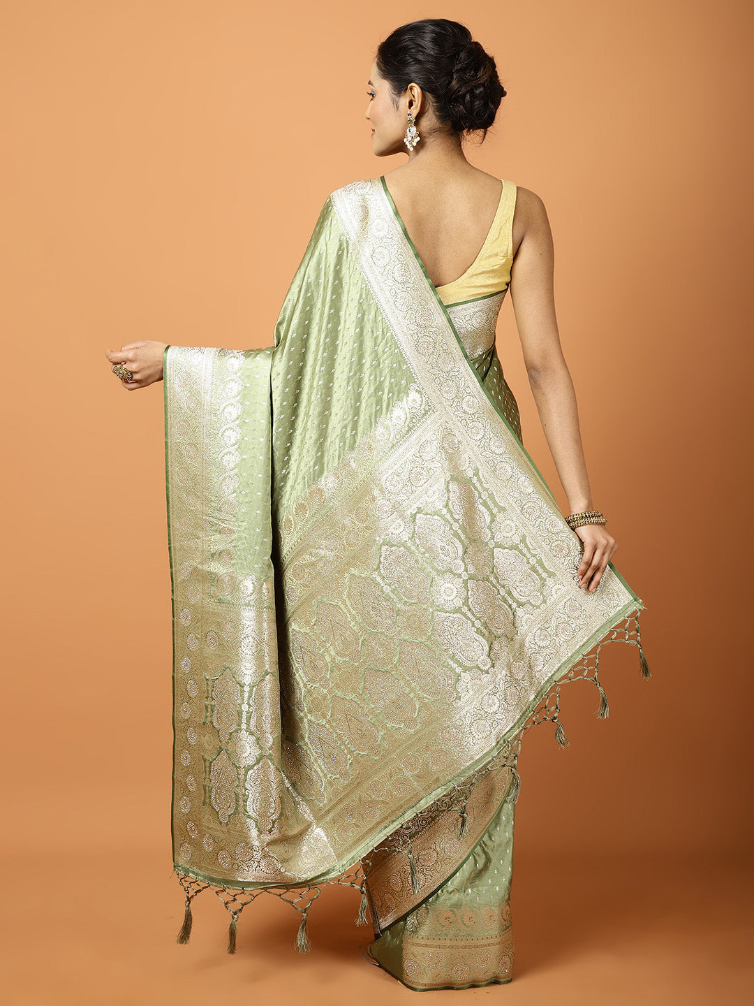 Stone Work Banarasi Woven Saree