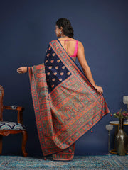 Digital Printed Art Silk Unstitched Suit With Pant & Dupatta