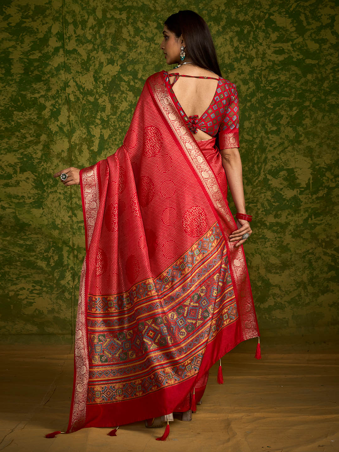 Zari Border Art Silk Saree