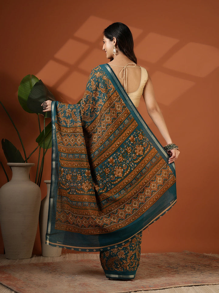Digital Printed Art Silk Saree