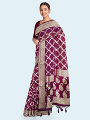 Zari Jaal Art Silk Woven Saree