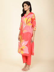 Printed Cotton Kurta Set