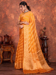 Stone Embroidery Organza Saree