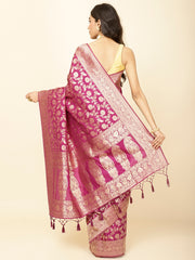 Zari Jaal Woven Handloom Saree