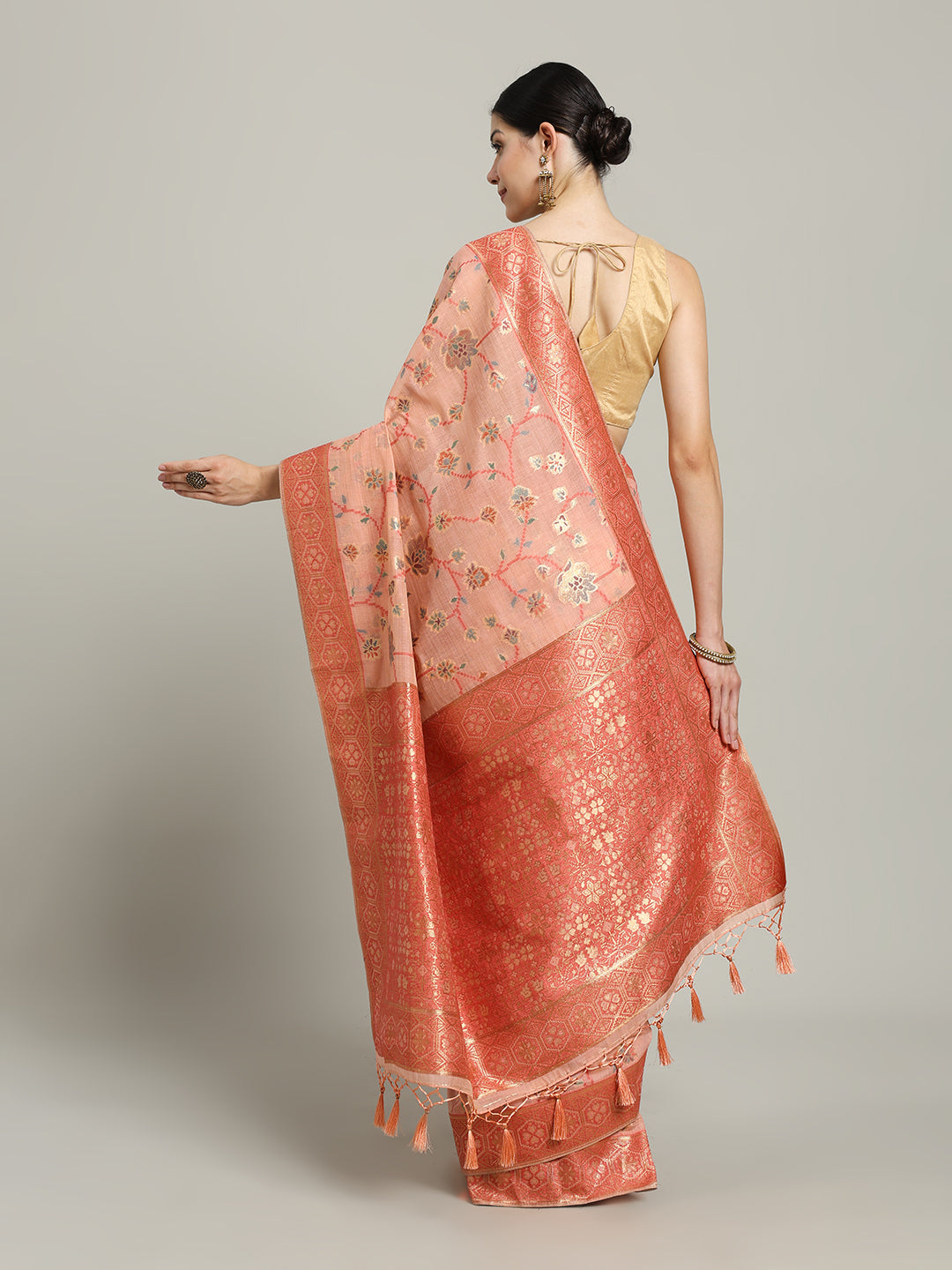 Zari Jaal Art Silk Woven Saree