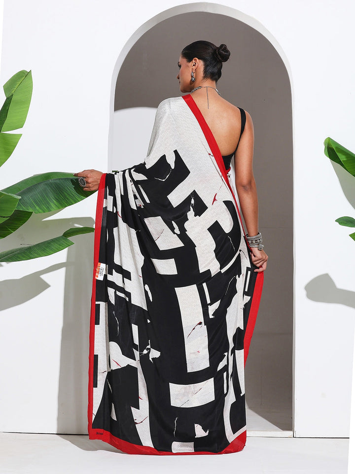 Digital Printed Crepe Saree