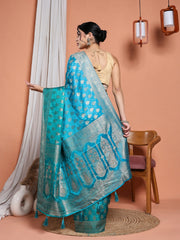 Woven Design Satin Saree