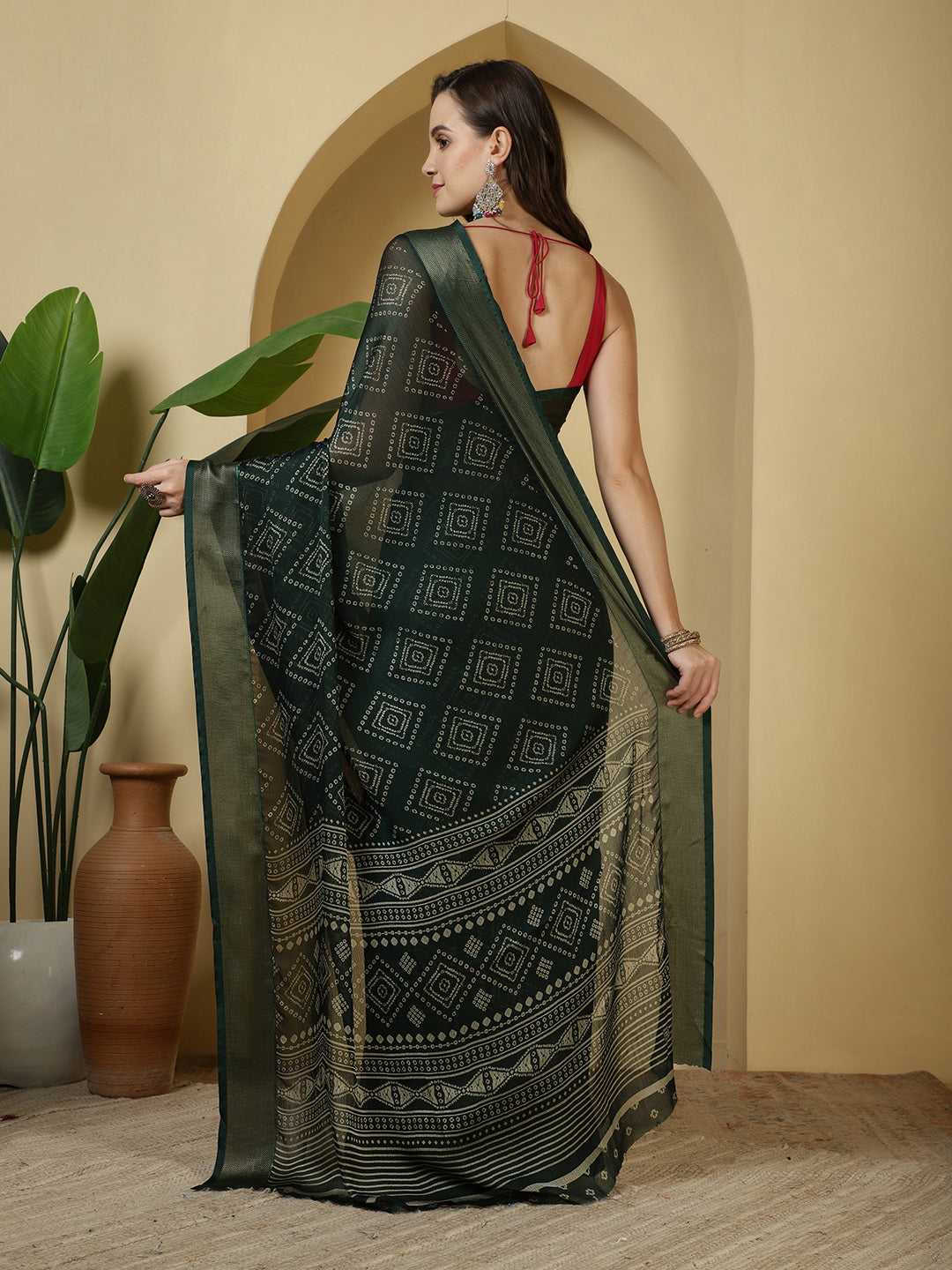 Digital Printed Chiffon Saree