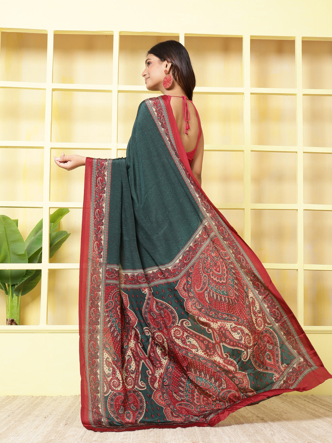 Digital Printed Crepe Saree
