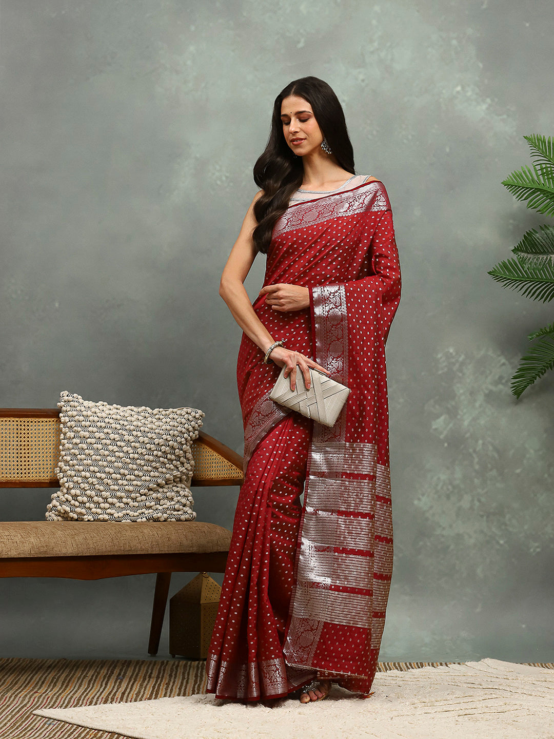 Zaari Border Art Silk Saree