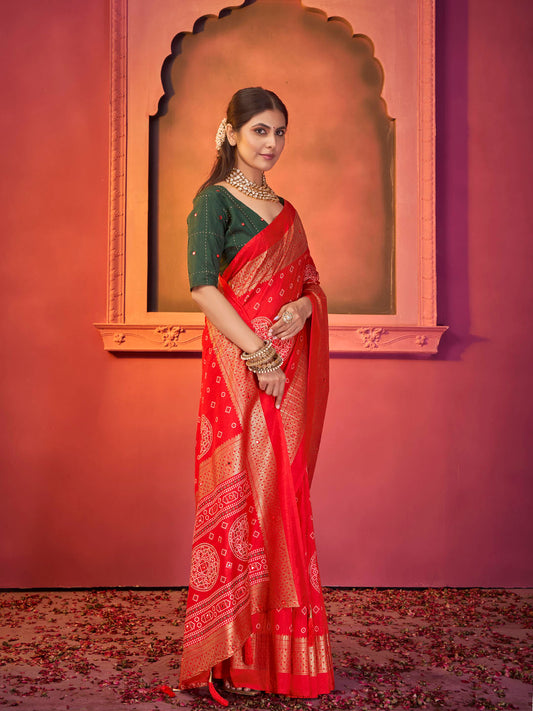 Zari Border Art Silk Woven Saree