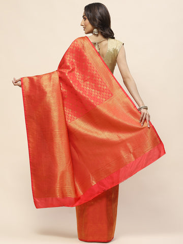 Brocade Zari Jaal Woven Handloom Saree