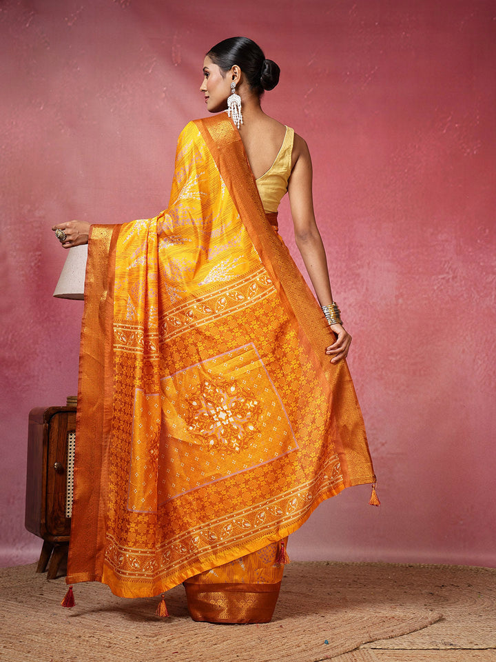 Printed Art-Tusser Saree