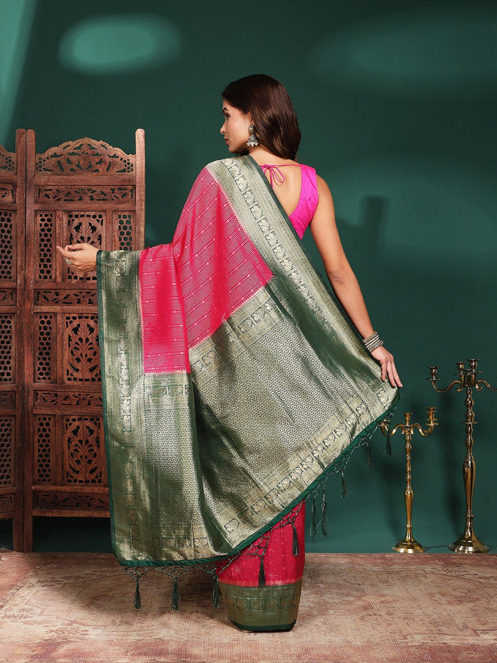 Plain Crepe Saree