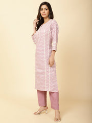 Printed Cotton Kurta Set