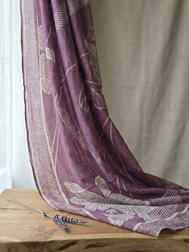 Printed Cotton Blend Unstitched Suit With Pant &amp; Dupatta