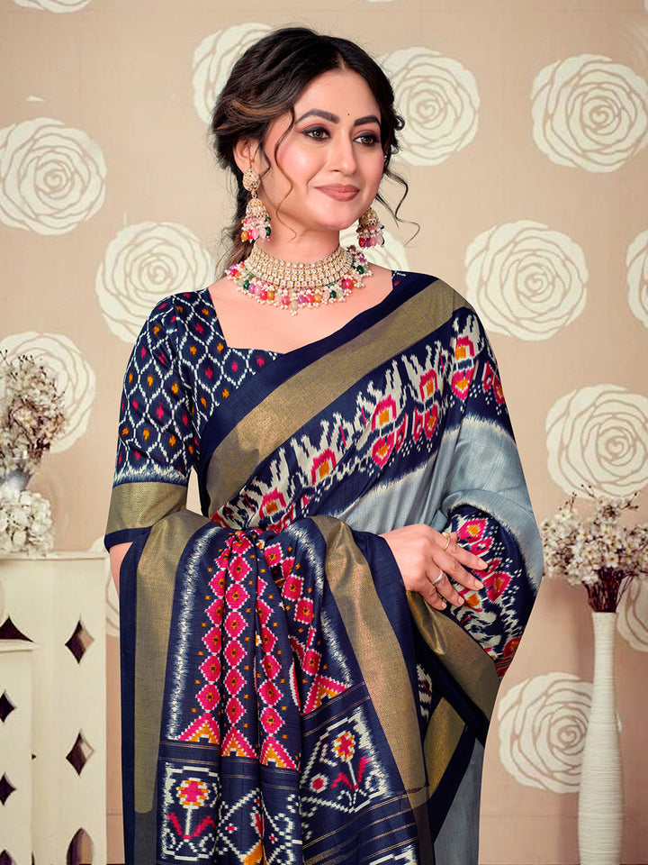 Printed Art Silk Saree
