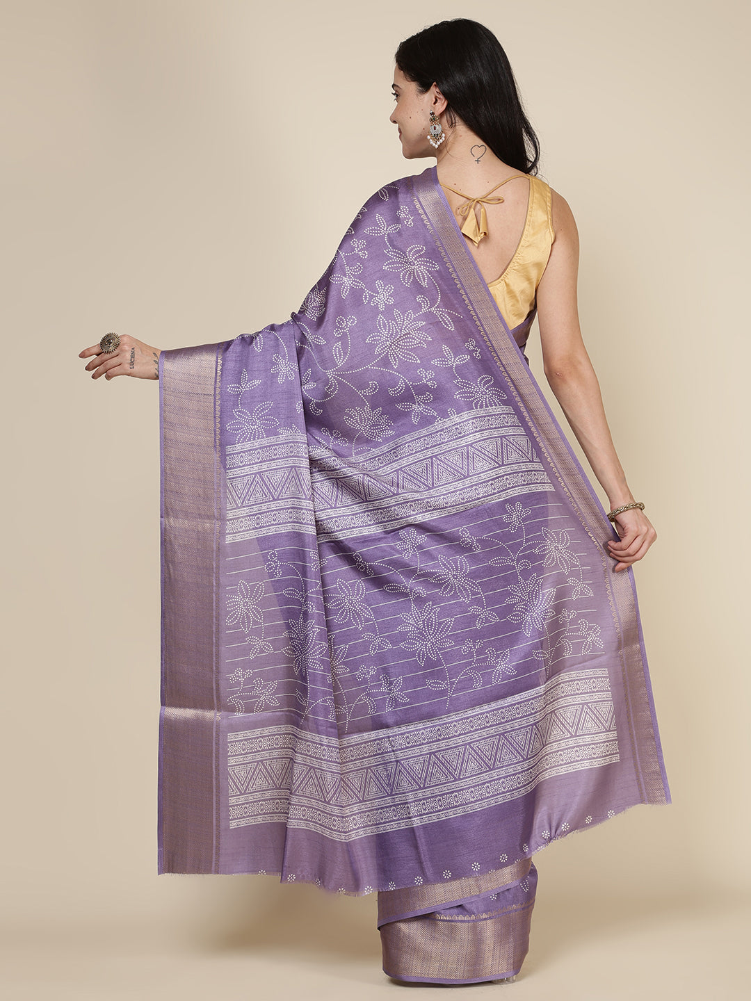 Maheshwari Printed Dola Cotton Saree