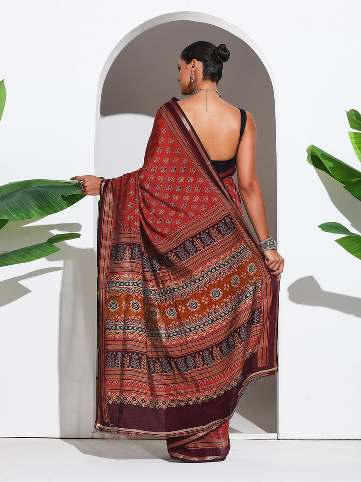 Digital Printed Art Silk Saree