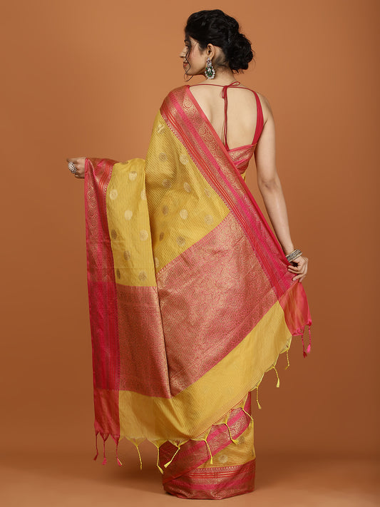 Zari Jaal Cotton Woven Saree