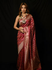 Woven Design Satin Saree