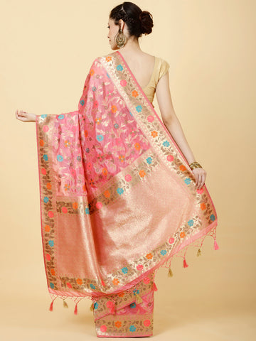 Zari Jaal Woven Organza Saree