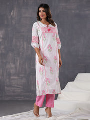 Printed Cotton Kurti With Pants