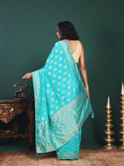 Woven Design Cotton Blend Saree