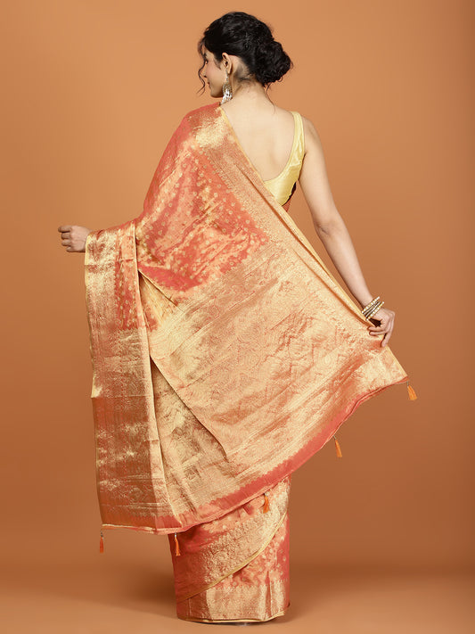 Zari Jaal Cotton Woven Saree