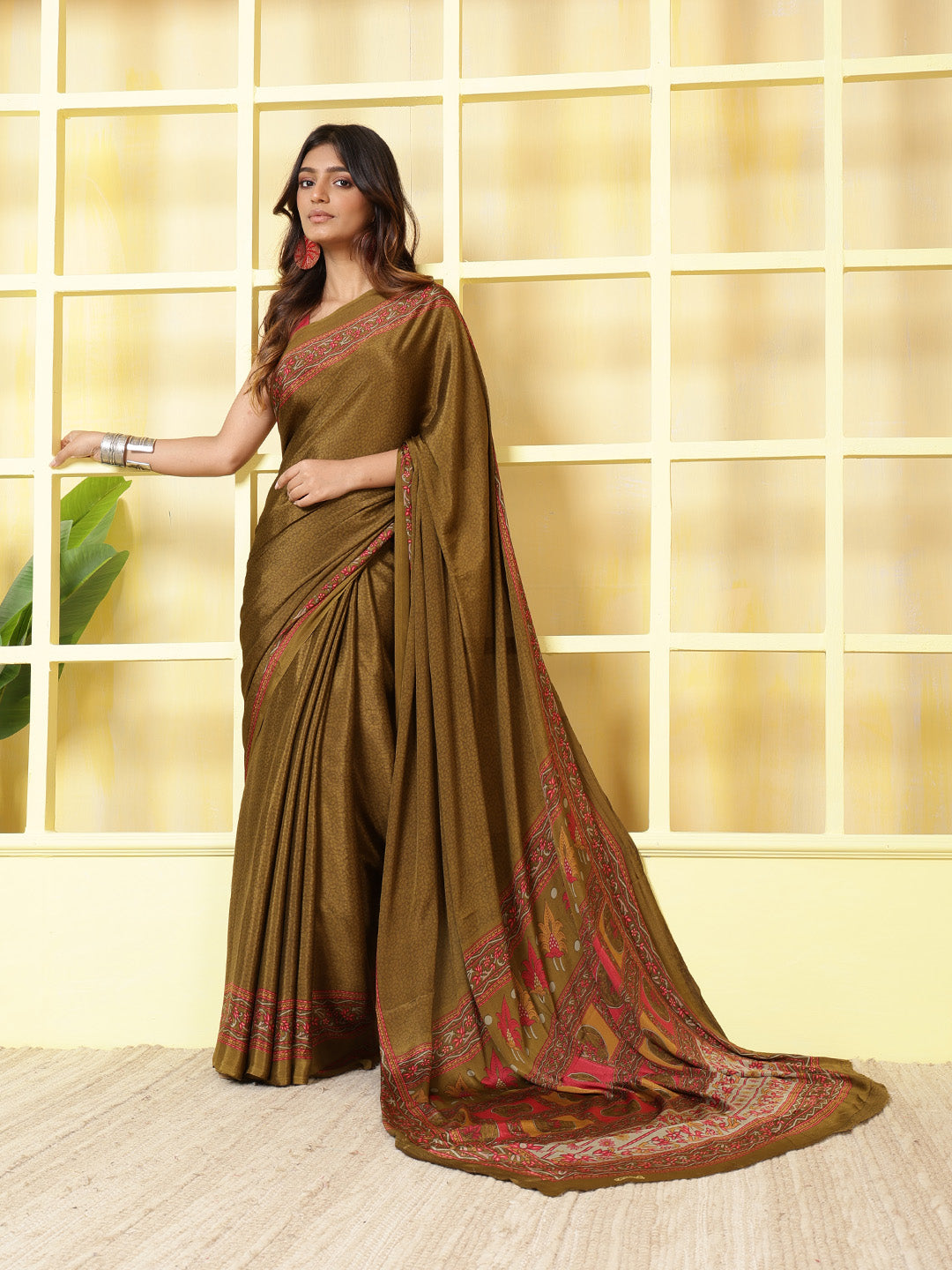 Digital Printed Crepe Saree
