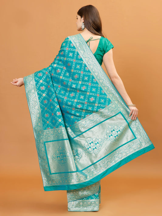 Zari Border Banarasi Woven Saree