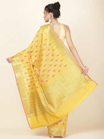 Zari Jaal Woven Cotton Saree