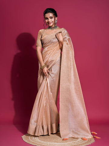 Zari Booti Woven Organza Woven Saree