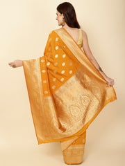 Zari Border Booti Woven Handloom Saree