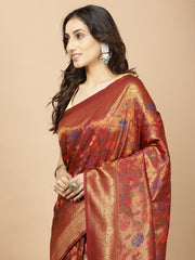 Zari Jaal Border Woven Handloom Saree