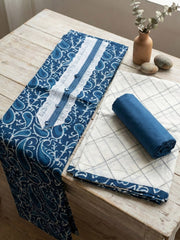 Printed Cotton Blend Unstitched Suit With Pant & Dupatta