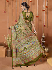 Printed Art Silk Saree
