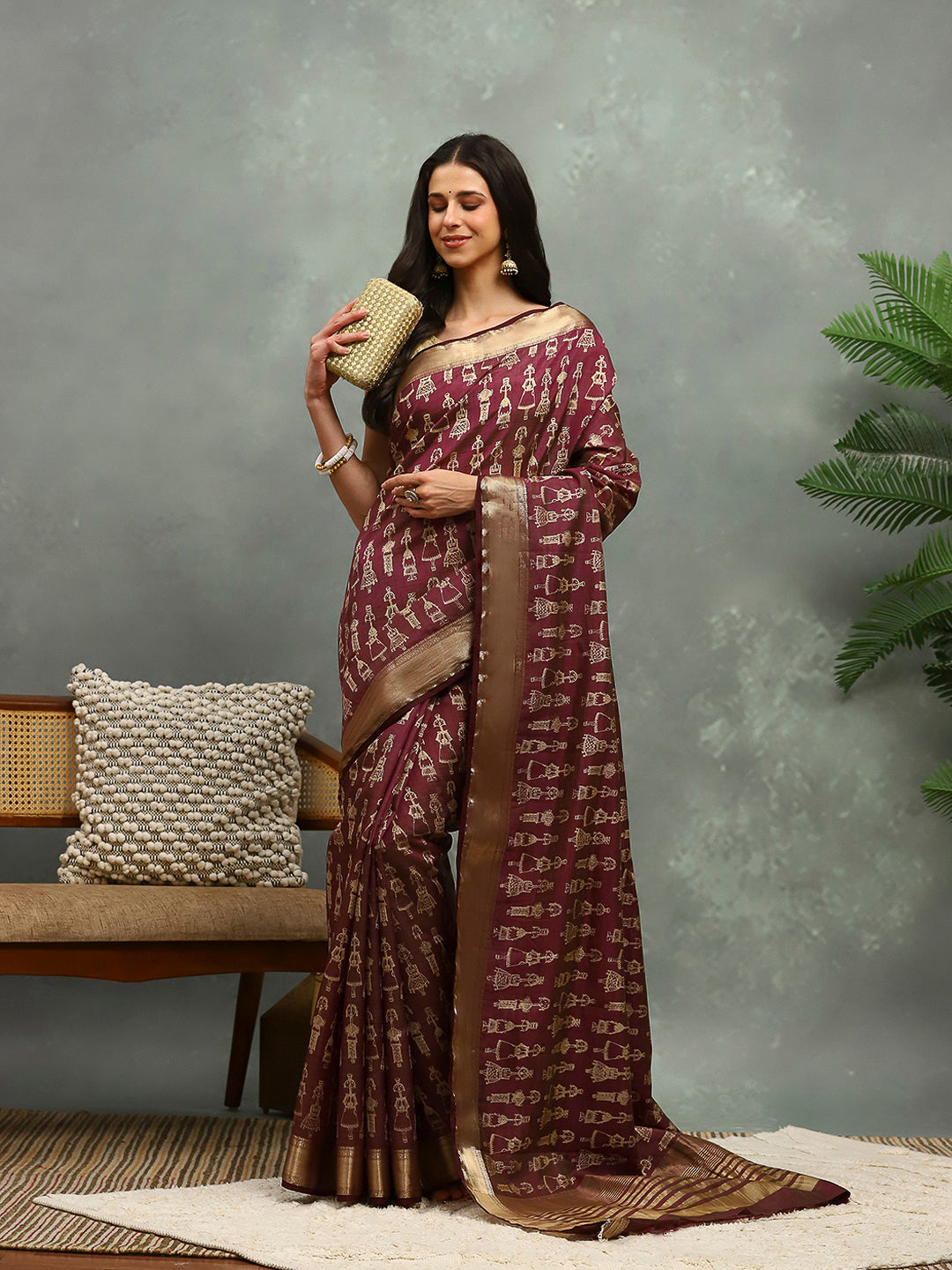 Digital Printed Art Silk Saree