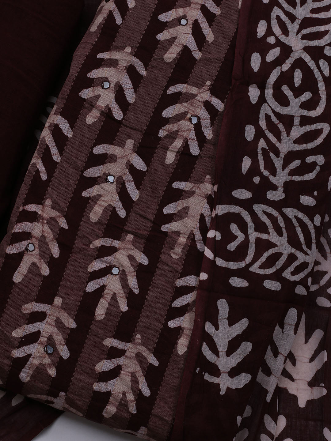 Printed Cotton Blend Unstitched Suit With Dupatta