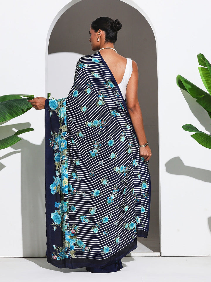 Digital Printed Crepe Saree