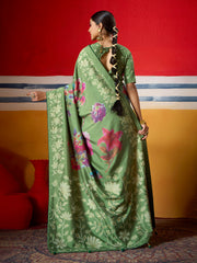 Digital Printed Art Silk Saree