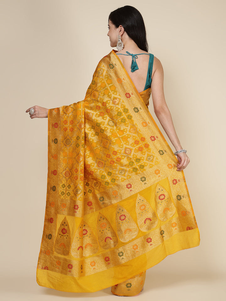 Zari Jaal Woven Art Silk Saree