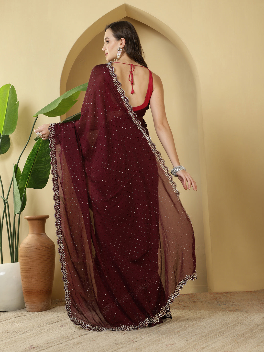 Digital Printed Chiffon Saree