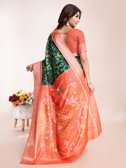 Patola Zari Border Art Silk Woven Saree