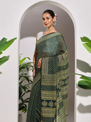 Floral Printed Georgette Saree