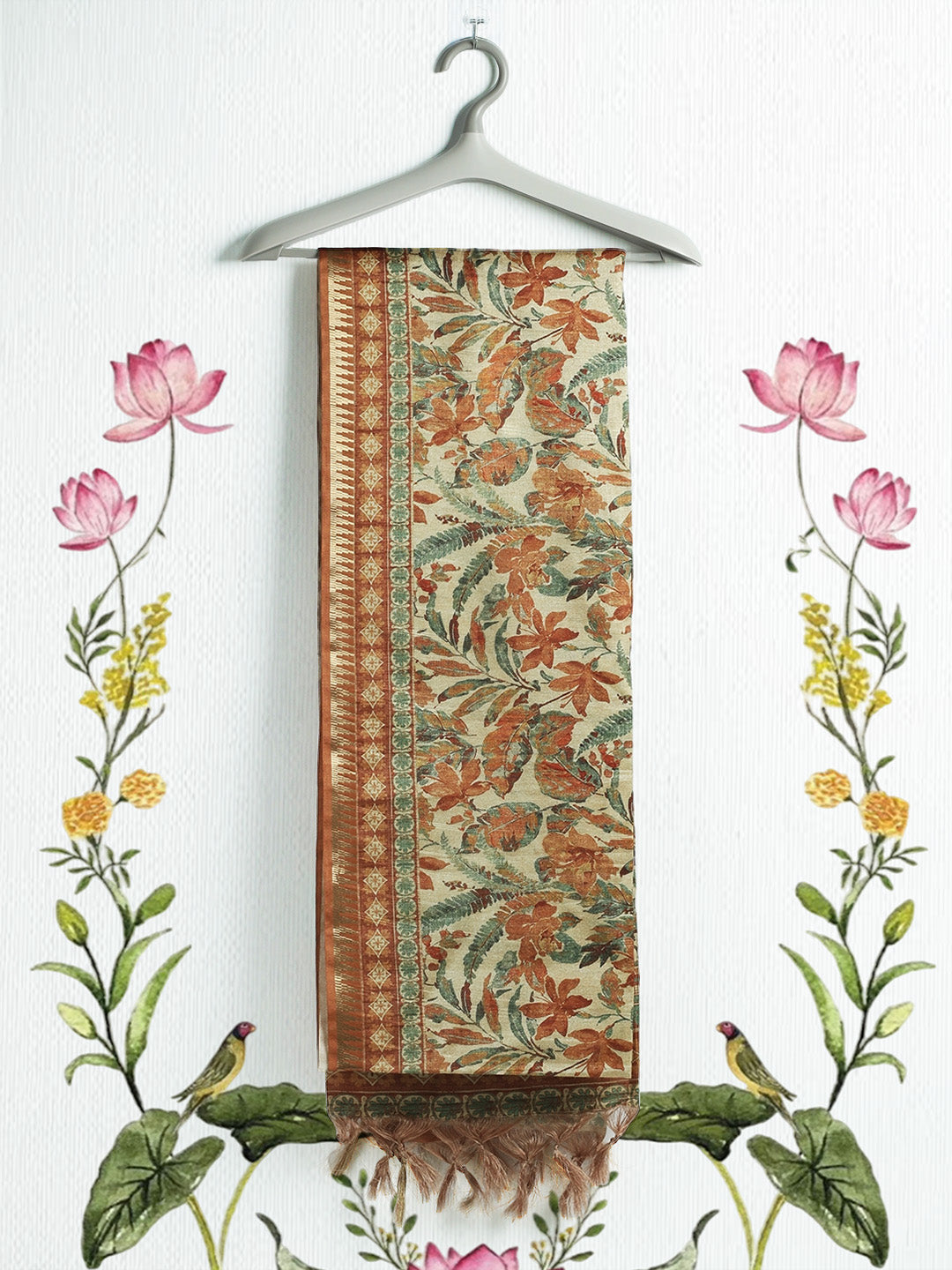 Printed Tussar Saree