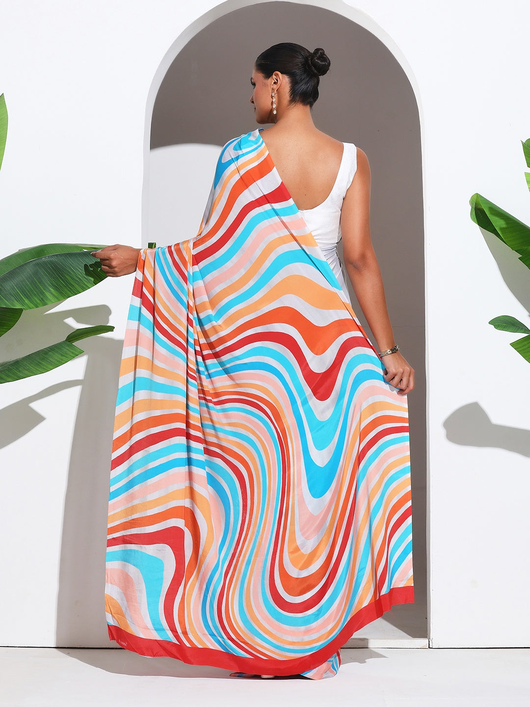 Digital Printed Crepe Saree