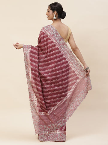 Printed Tussar Saree