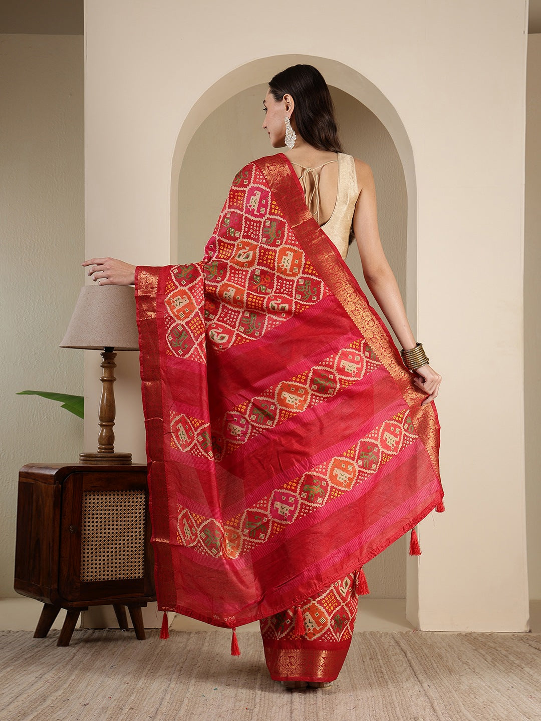 Digital Printed Art Silk Saree