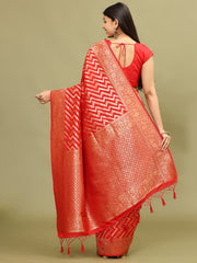 Zari Jaal Woven Handloom Saree